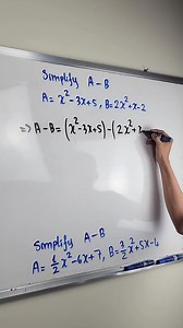 Simplify ((x^2-3x 5)-(2x^2 x-2))-Subtraction of Polynomials #calculus #simplify #addition #polynomial #math #mathswithvisal | Maths with Visal