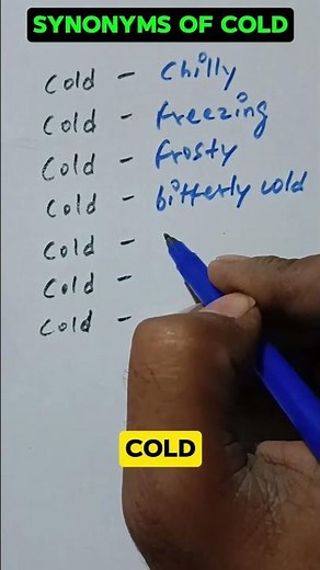 Synonyms of Cold - English Learn 🧑‍🎓💯👍 #english