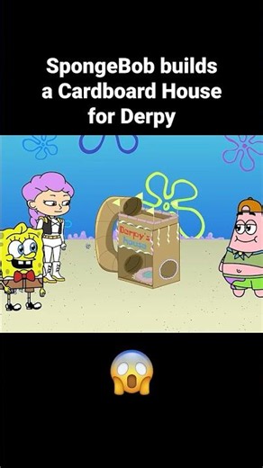 SpongeBob Builds a Cardboard House for Derpy! 😱 Part 3 #spongebob #kpopdemonhunters #animation