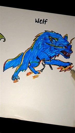 How to draw Green Wraith vs Wolf #shots #drawing