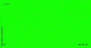 Green screen old vhs play camcorder rec counter animation 4k