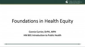 HM 801 Introduction to Health Equity
