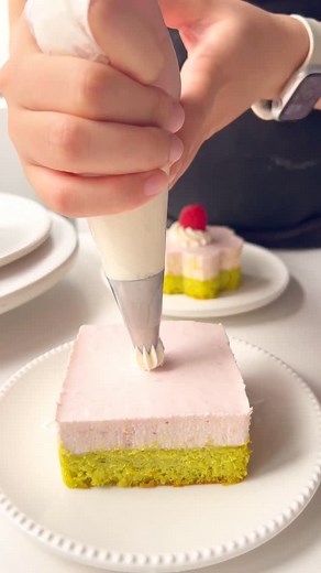 24K views · 47 reactions | Pistachio cheesecake and raspberry mousses. Recipe: https://u-taste.com/recipe/pistachio-bagels/ The mold set: https://u-taste.com/product/mousse-cake-ring-set-of-5-5-shapes/ | U-Taste | Facebook