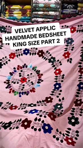 Velvet Handmade King Size Bedsheet Part 2