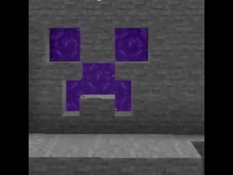 How to build a creeper face nether portal!(No mods and changeable face)