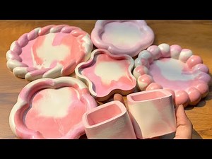 How I add colour to my trinket trays | DIY White Cement Trinket Tray | Concrete Art Tutorial