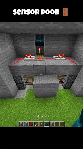 Minecraft sensor door💀 (Montagem Hikari) #shorts #minecraft