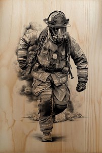 Firefighter Laser Engraving Design Digital Download Fireman Rescue Wood Art Template Instant Access - Etsy
