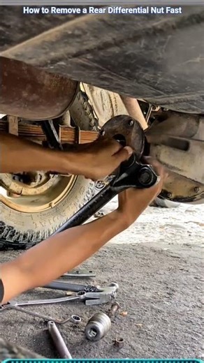 How to Remove a Rear Differential Nut Fast #shorts #automobile #mechanic