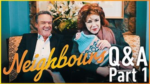 We sat down with the couple that holds the record for the shortest marriage in #Neighbours history. Our very own, Stefan Dennis (Paul Robinson) and Janet Andrewartha (Lyn Scully)! | Neighbours