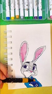 Drawing Zootopia 2 | Judy Hoops🐰 #drawing 0615