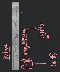 13) Complete the reaction. \longrightarrow+\mathrm{HNO}{2} \sta... | Filo