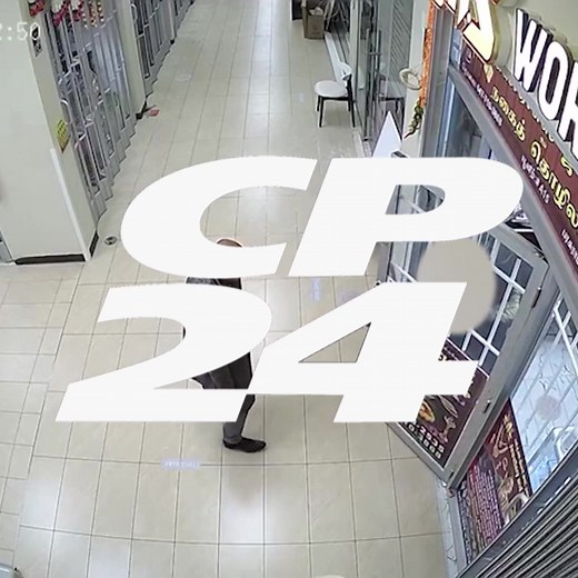 Footage of jewellery store robbery Toronto police say three suspects shot their way out of a Scarborough shopping centre after making off with thousands of dollars worth of merchandise from a jewellery store Thursday evening. It happened at Majestic City, at Markham Road and McNicoll Avenue, shortly before 6:30 p.m. Police have not released any descriptions of the suspects so far. Nobody was injured. For more, tap the link in @cp24breakingnews bio. #cp24 #cp24news #robbery #jewllerystore #tps #p