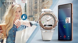 Use your GUESS Connect Smartwatch to answer or place calls, ask directions, or activate a voice command, right from your wrist! Learn more: bit.ly/ConnectFeatures | GUESS Watches