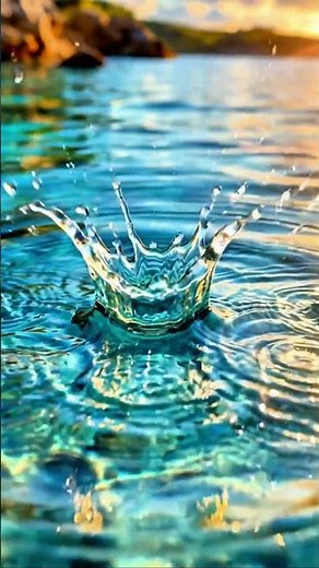 Screensaver 4K • Crystal Water Drop Sunset Live Wallpaper ✨🌊