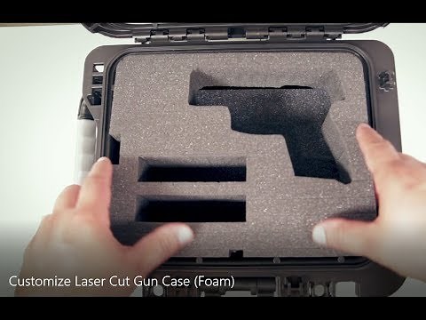 Custom CO2 Laser Cut Foam Insert for Hand Gun Case