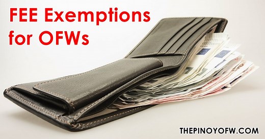 List of Fee Exemptions Available to Overseas Filipino Workers - The Pinoy OFW