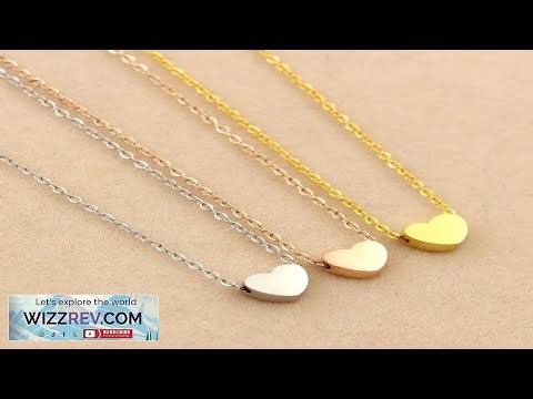 Glossy Heart Peach Heart Pendant Gold Titanium Steel Color Color Clavicle Necklace