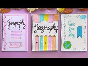 💜4 Aesthetic Frontpage Designs for School Projects-Easy Geography Coverpage Drawing Ideas💚Try Today