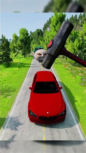 Colorful Small to Giant Cars vs Hammer | BeamNG.drive!