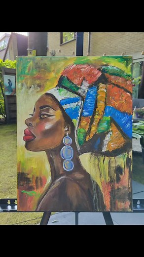 African women Art ! Oilpainting 30x40cm #dutchdesign #dutchpainter #artforyoursoul #artistsupportartists #dutchartist #africanwoman #africanstyle #africanamazing #africanbeauty #afrianportraits | Astrid's Atelier Downunder