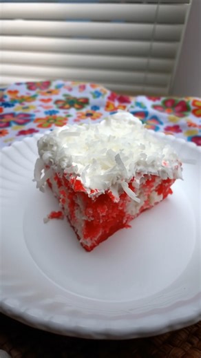 13K views · 214 reactions | You won’t believe how easy this Raspberry Zinger Poke Cake is — creamy, cakey, berry-burst magic with coconut! | Home Cooked Wonders | Facebook