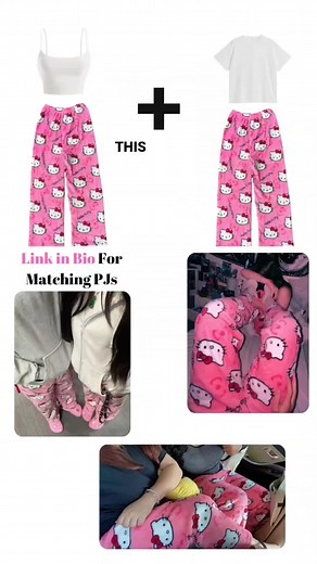 Cozy Matching Hello Kitty Pajamas for Sleepovers