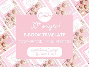 Cookbook Template | Ebook Template | Minimalist Template | Editable Cookbook Printable | Printable Recipe Ebook | Meal Planner | Pink Ebook - Etsy Canada