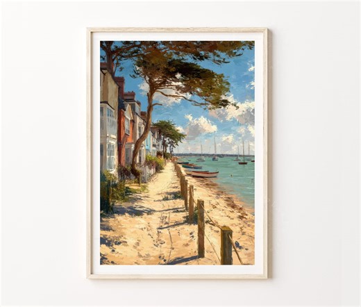Sandbanks Dorset England Watercolor Travel Poster Print – Coastal Beach Landscape Wall Art - Etsy UK