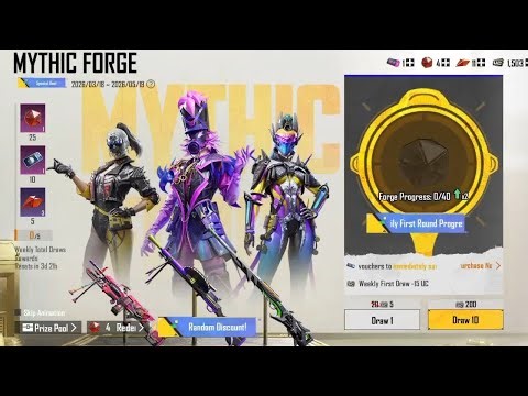 Bgmi new mythic forge me outfit or New gun skin 🔥🔥