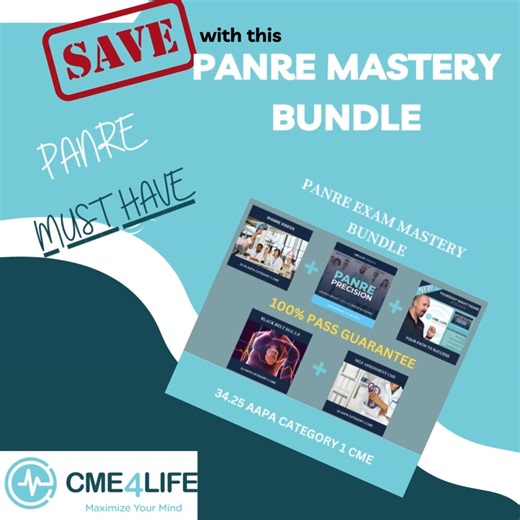 🌟 Exciting News for PAs! 🌟 Get ready to conquer the PANRE with our Mastery Exam Bundle! Tailored for your success, this bundle offers comprehensive study materials, engaging video lectures, and realistic practice questions. Plus, earn CME credits while you prepare! Don't just study; master your recertification exam with confidence. Dive into your journey towards mastery today! https://cme4life.com/product/panre-exam-mastery-bundle/ #PANREPrep #PhysicianAssistant #CMECredits #SuccessStartsHere 