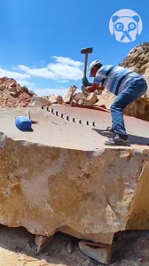 107K views · 171 reactions | Using splitting wedges to break a huge rock | Science, Tech and Universe | Facebook