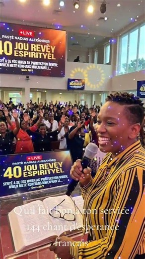 Q'uil fait bon a ton service/ 144 chant d'esperance francais/ LIVE pastora Nadias