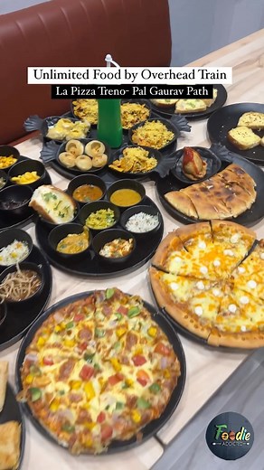 Unlimited food in Just 289 Rs/- . Celebrate Gujarati New Year ( Saal Mubarak) with unlimited food @lapizzatreno Gaurav Path Road, Pal, Surat. . A newly open unlimited food in Pal Area served food by overhead train at Your table with fun and masti. . You can enjoy unlimited meal in 289 RS/- including - 2 types of soup - 7 types of Chaat - 16 types of cold salad - 2 types of dosa - 2 types of Punjabi Sabji - 3 types of Chinese food - Dal Fry, Jeera Rice, Roti - BBQ Paneer - 3types of garlic bread 