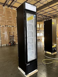 Commercial Beverage Refrigerator Display Fridge，6 Cu Ft Small Slims Single Glass Door Merchandiser Drink Cooler with LED Light Adjustable Shelves,ETL and NSF Approval