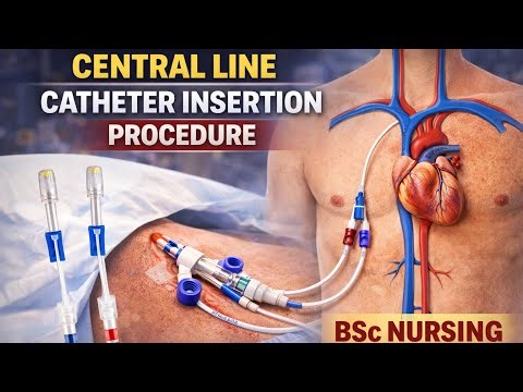 Central Line Catheter Insertion Procedure | BSc Nursing | Step-by-Step #bscnursing 