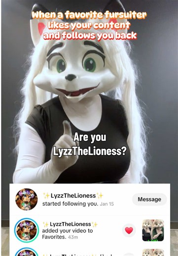 Lyzz is one of the first fursuiters I started watching on TikTok. I love her fursona, it gives me Lion King and Between the Lions vibes! Keep being wonderful @✨LyzzTheLioness✨ ! #Furry #Fursuit #Furryfandom #furrytiktok #Utahfurry