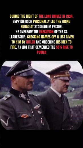 Sepp Dietrich: Hitler’s Loyal SS Commander #history