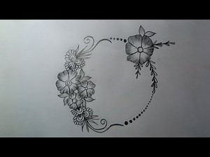 How to Draw a Circle flower designs || Simple alpana drawing with pencil