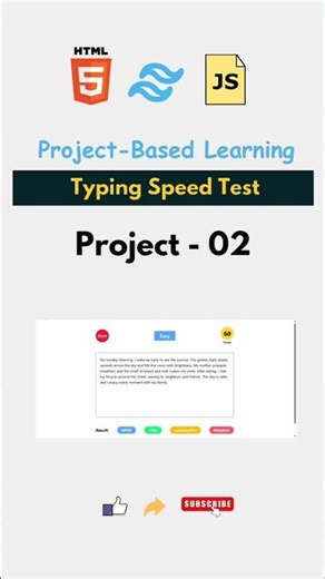 Project-#02 Typing Speed Test - Project Based Learning #coding #projectbasedlearning