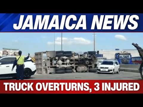 3 Injured After Truck Runs Red Light, Overturns on Marcus Garvey Drive | Jamaica News