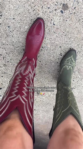 Colorful Cowgirl Boots for Spring and Summer
