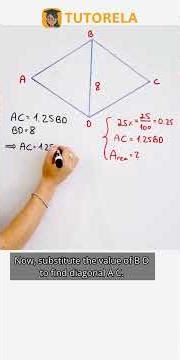 Calculate Rhombus Area: Diagonal Sizing Solution #Math #Rhombus #AreaOfARhombus