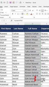 Lesson-36 | Excel for Beginners to Advanced | join text from multiple cell to a single cell in excel