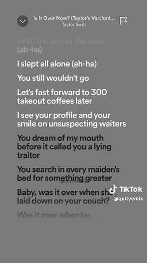 Is it Over Now? - Taylor Swift Lyrics