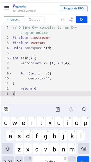 C++ STL Vector Example in phone🤓