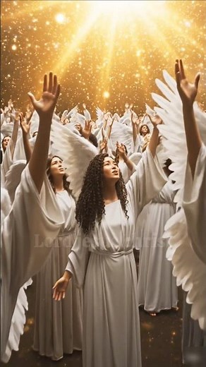 Angels Singing Together in Heaven | Divine Worship Scene 🌤️#AngelsWorship #AngelsSinging#HeavenScene