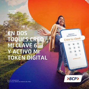 1.3K views · 69 reactions | Haz todas tus operaciones desde la Banca Móvil BCP creando tu clave 6 y activando tu token digital en dos patadas  | Banco de Crédito BCP | Facebook