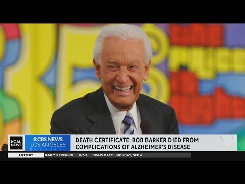 Bob Barker died from complications of Alzheimer's