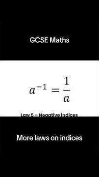 Negative and fractional powers explained step by step. #Indices #GCSEMaths #MathsRevision #Algebra